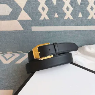 Gucci Horsebit 1955 Black Gold Hexagonal Buckle Smooth Leather Belt
