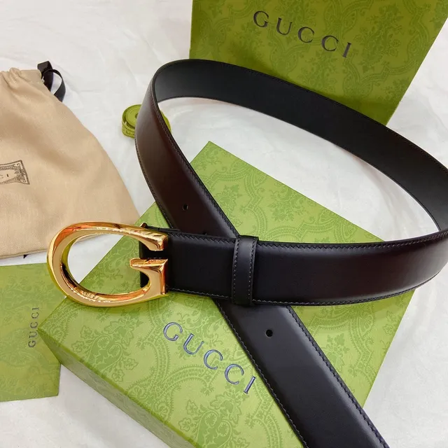 Gucci Horsebit 1955 Black Gold Interlocking G Buckle Polished Hardware Leather Belt 6