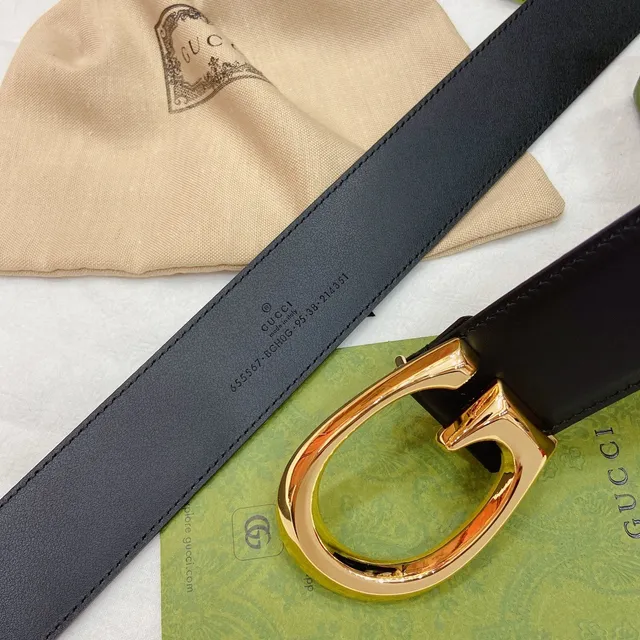 Gucci Horsebit 1955 Black Gold Interlocking G Buckle Polished Hardware Leather Belt 9