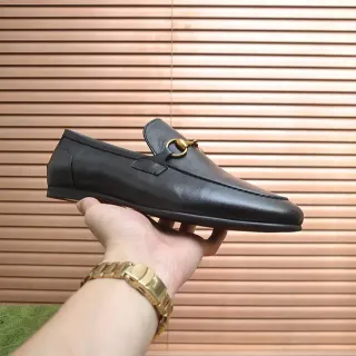 Gucci Horsebit 1955 काले चमड़े का हॉर्सबिट बकल लोफर