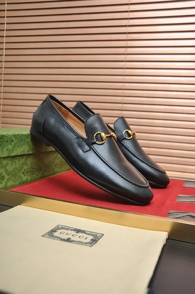 Gucci Horsebit 1955 काले चमड़े का हॉर्सबिट बकल लोफर 3