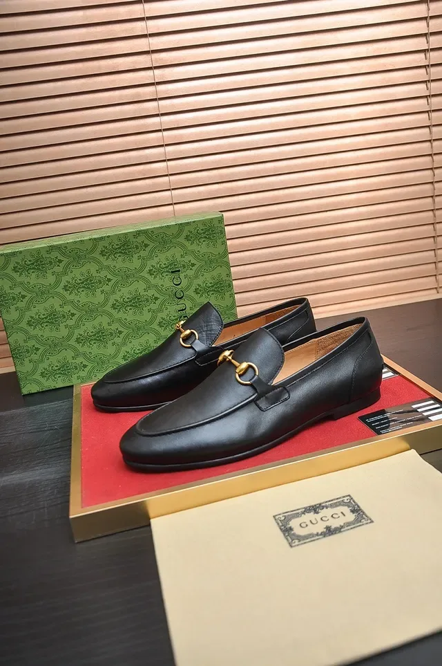 Gucci Horsebit 1955 काले चमड़े का हॉर्सबिट बकल लोफर 4