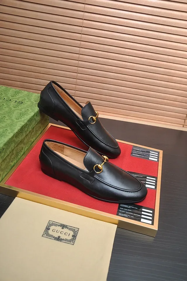 Gucci Horsebit 1955 काले चमड़े का हॉर्सबिट बकल लोफर 5