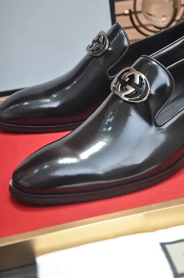 Gucci Horsebit 1955 Black Polished Leather Loafers 2
