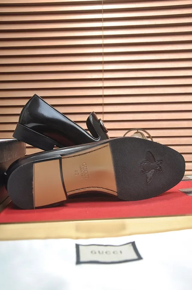 Gucci Horsebit 1955 Black Polished Leather Loafers 3