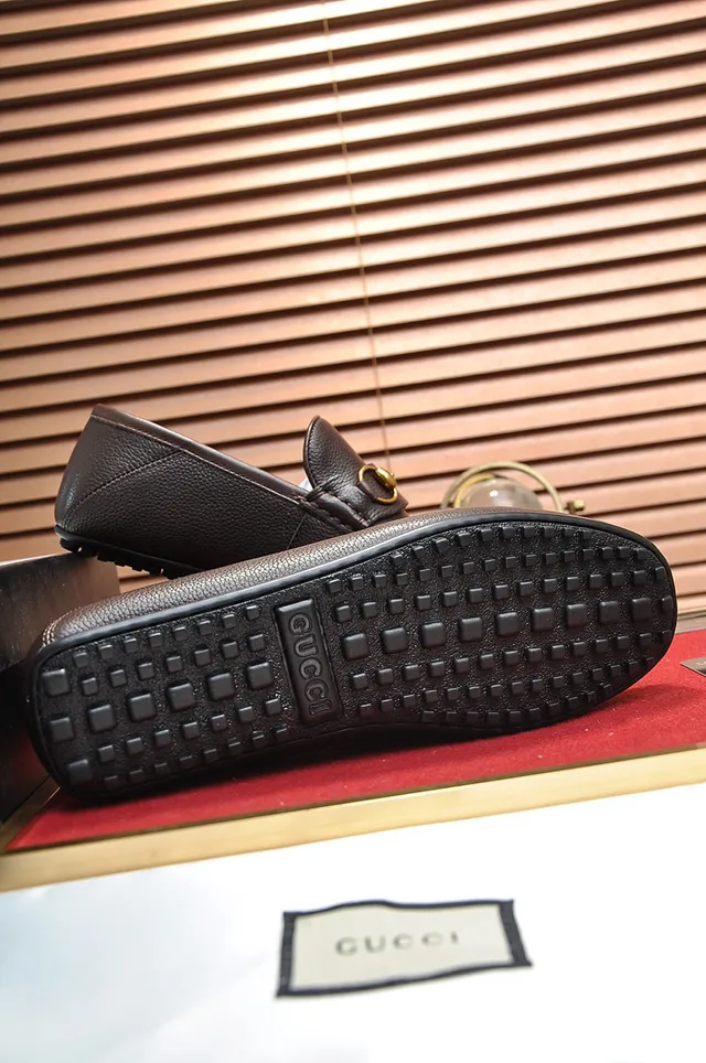 Gucci Horsebit 1955 Brown Pebbled Leather Loafer 4