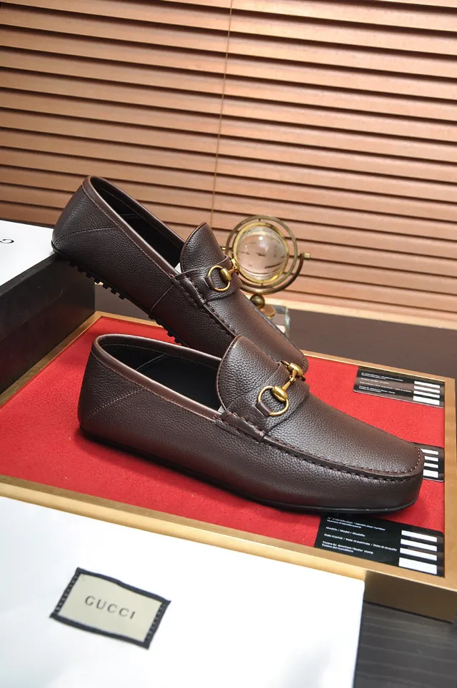 Gucci Horsebit 1955 Brown Pebbled Leather Loafer 5