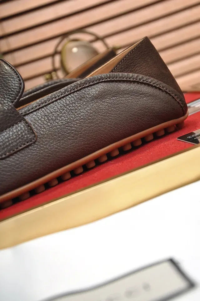 Gucci Horsebit 1955 Brown Pebbled Leather Loafers 3