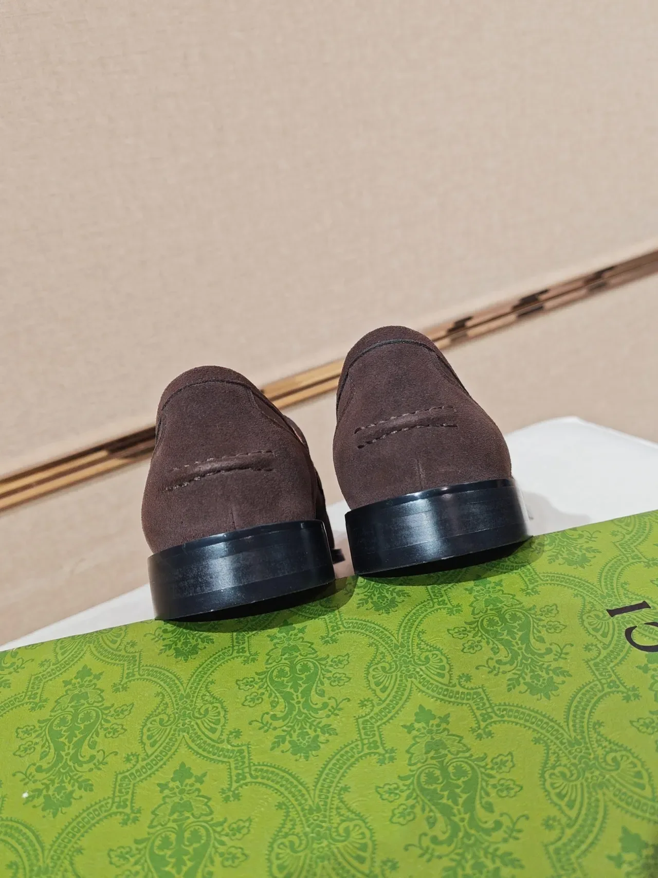 Gucci Horsebit 1955 Brown Suede Loafers 3