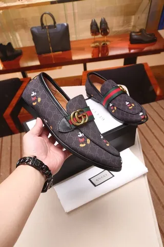 Gucci Horsebit 1955 GG Monogram Mickey Mouse Loafers 2