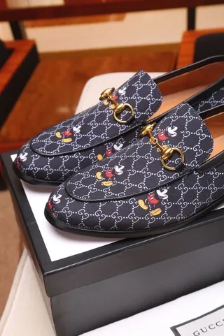 Gucci Horsebit 1955 Mocassim Navy GG Monograma Disney Personagem Mocassins 2
