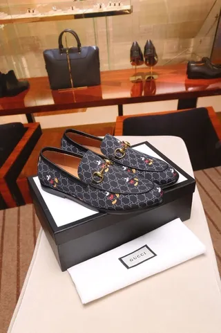 Gucci Horsebit 1955 Mocassim Navy GG Monograma Disney Personagem Mocassins 3