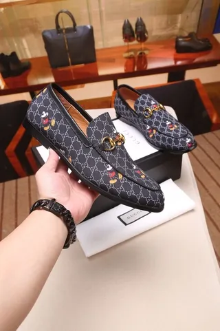 Gucci Horsebit 1955 Mocassim Navy GG Monograma Disney Personagem Mocassins 4