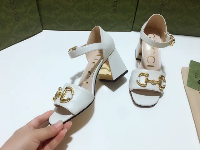 Gucci Horsebit 1955 White Leather Gladiator Sandals 4
