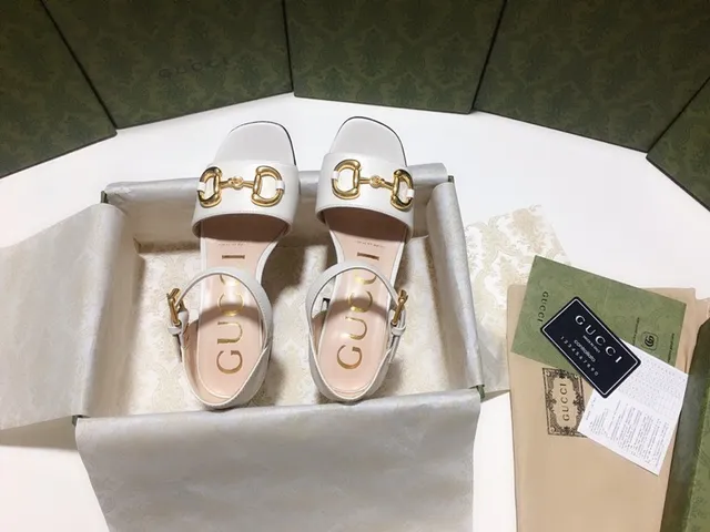 Gucci Horsebit 1955 White Leather Gladiator Sandals 5