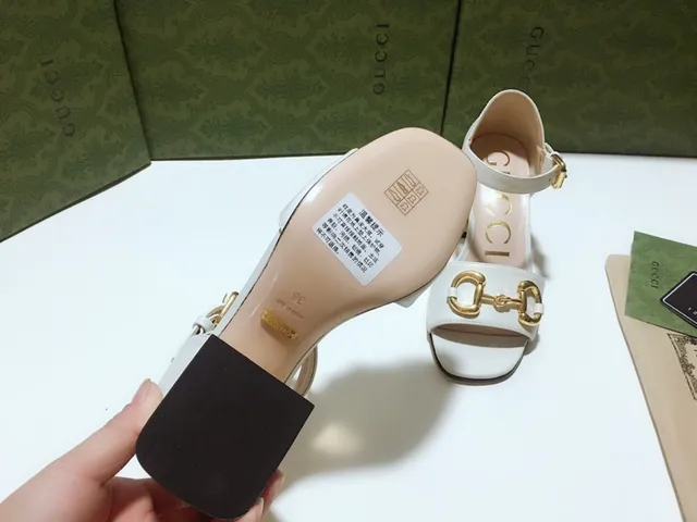 Gucci Horsebit 1955 White Leather Gladiator Sandals 9