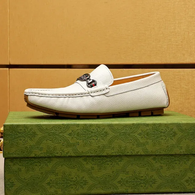 Gucci Horsebit 1955 White Pebbled Leather Loafer 5