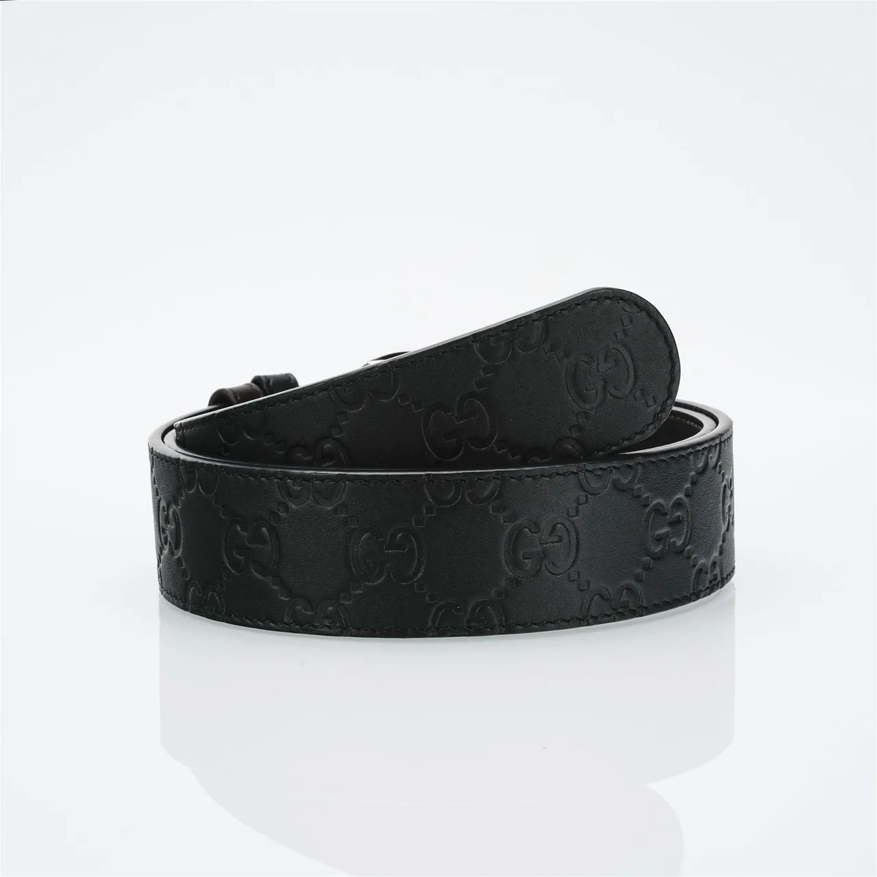 Gucci Interlocking G Belt Black Leather Belt 4