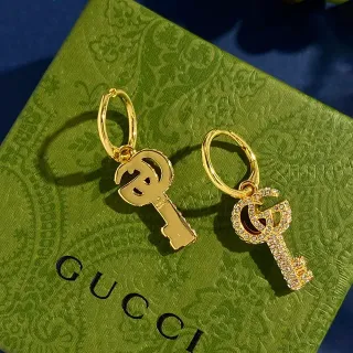 Gucci Key Gold Silver Pendant Earrings