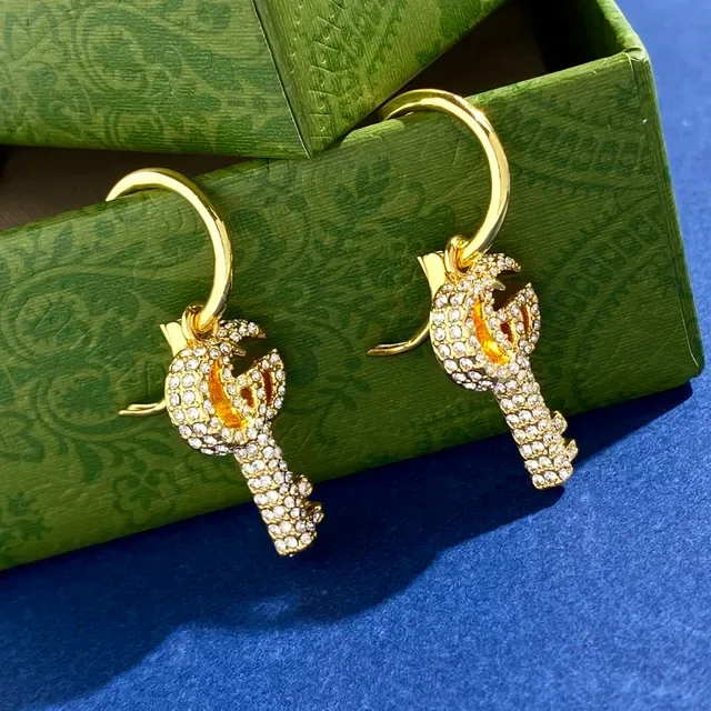 Gucci Key Gold Silver Pendant Earrings 5