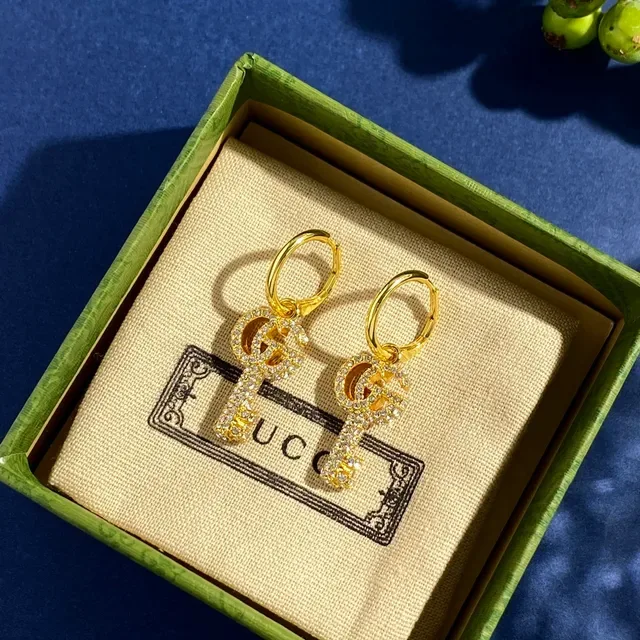 Gucci Key Gold Silver Pendant Earrings 7