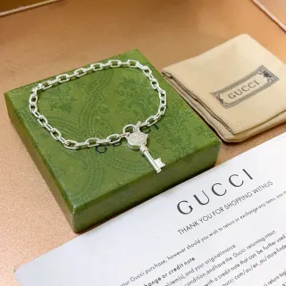 Gucci Key Motif Silver Link Bracelet