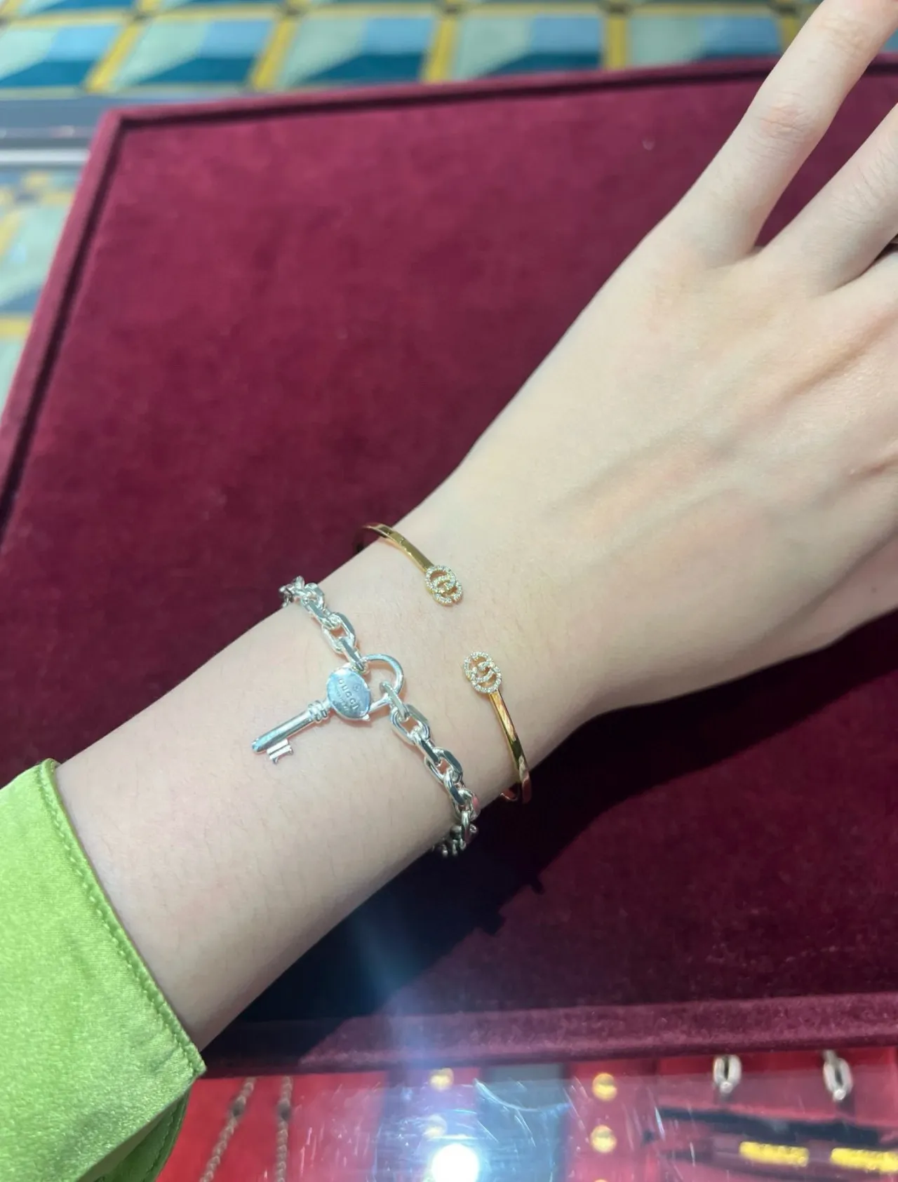 Gucci Key Motif Silver Link Bracelet 3