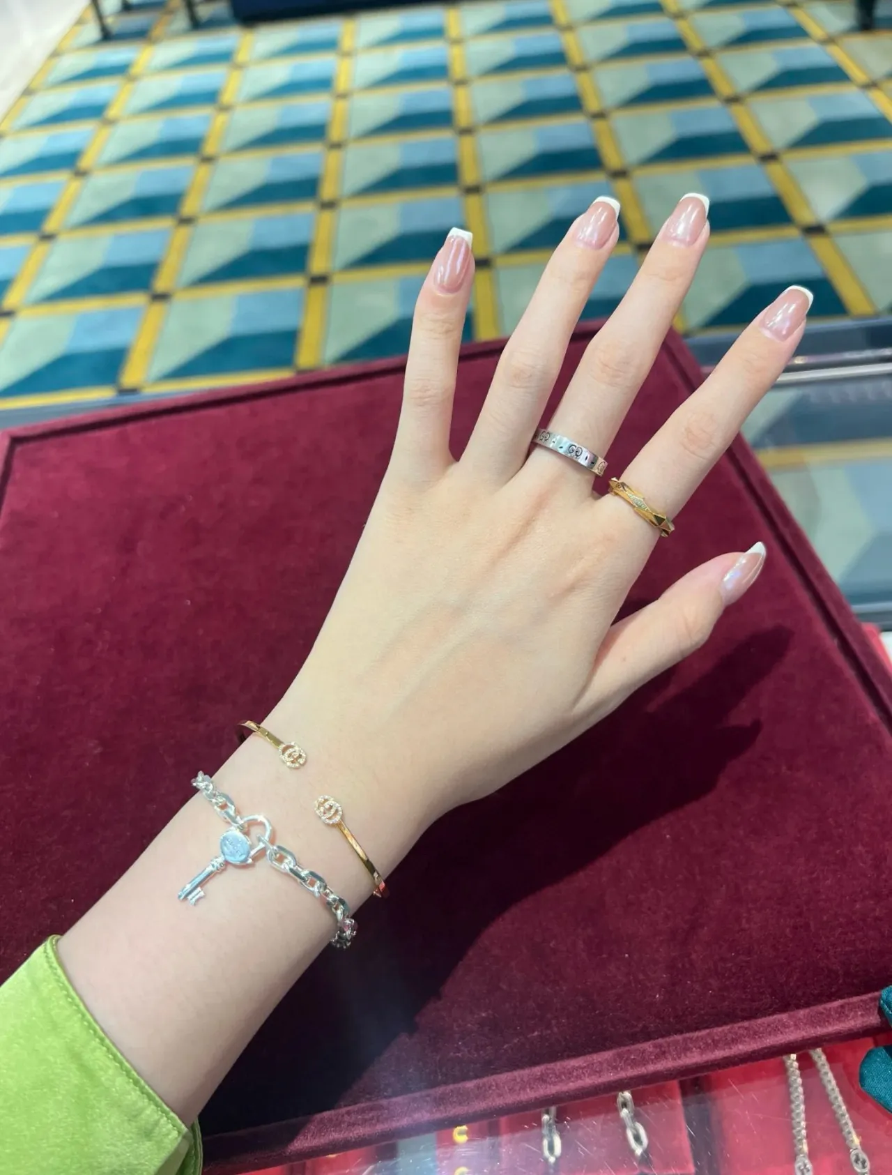 Gucci Key Motif Silver Link Bracelet 5