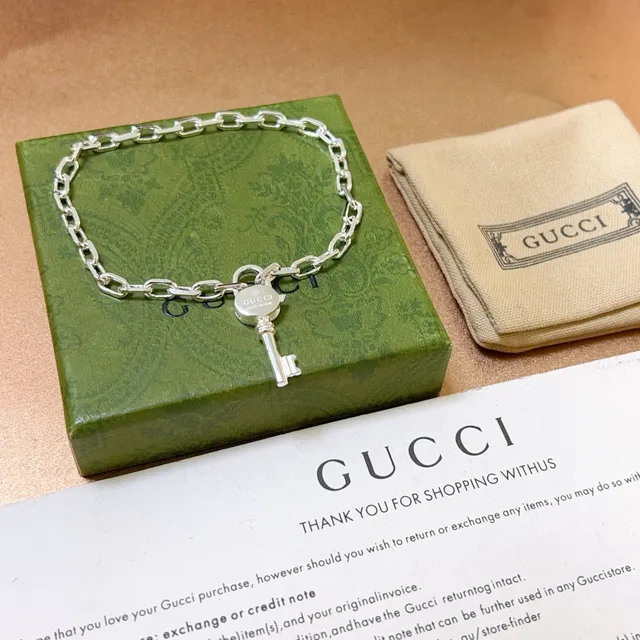Gucci Key Motif Silver Link Bracelet 6