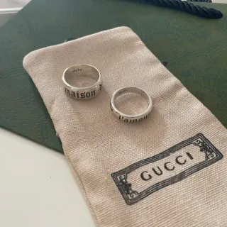 Gucci Maison de Gucci Engraved Sterling Silver Rings