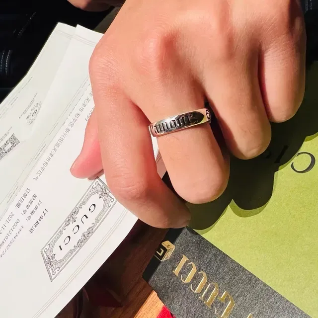 Gucci Maison de Gucci Engraved Sterling Silver Rings 2