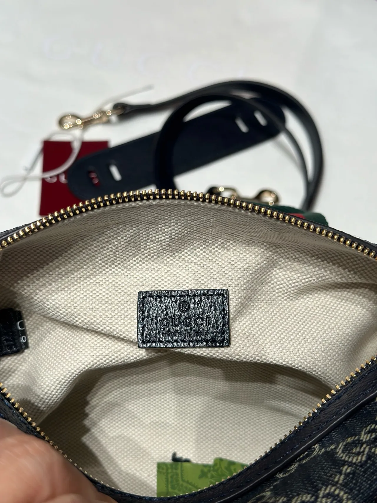 Gucci Monogram Canvas Web Stripe Boston Bag 2