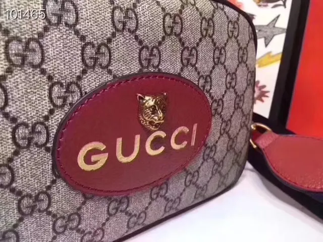 Gucci Ophidia beige bordeaux GG Supreme toile cuir ourlet sac croisé 7
