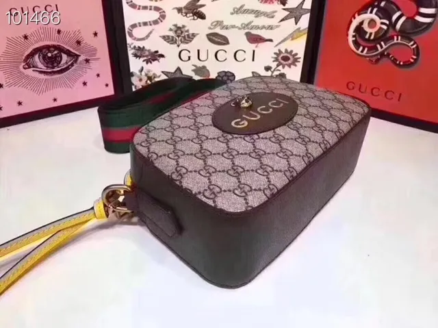 Gucci Ophidia beige bordeaux GG Supreme toile cuir ourlet sac croisé 12