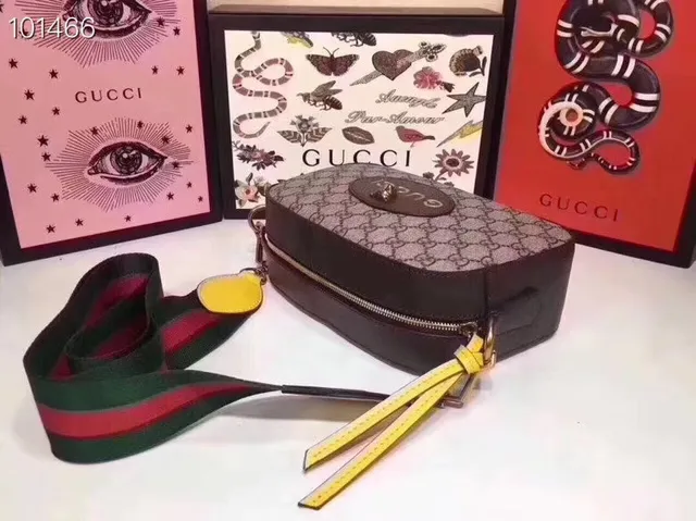 Gucci Ophidia beige bordeaux GG Supreme toile cuir ourlet sac croisé 13