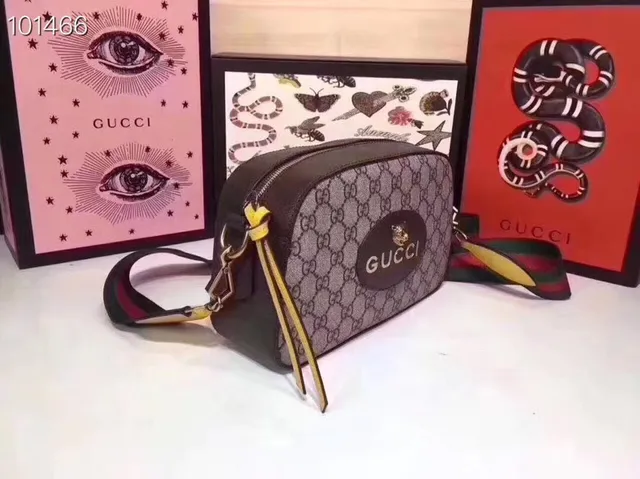 Gucci Ophidia beige bordeaux GG Supreme toile cuir ourlet sac croisé 15