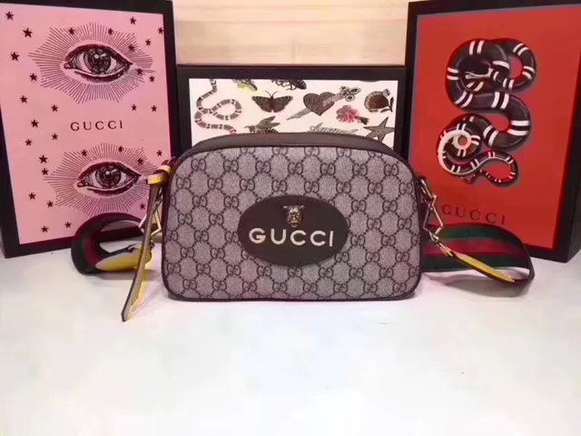 Gucci Ophidia beige bordeaux GG Supreme toile cuir ourlet sac croisé 17