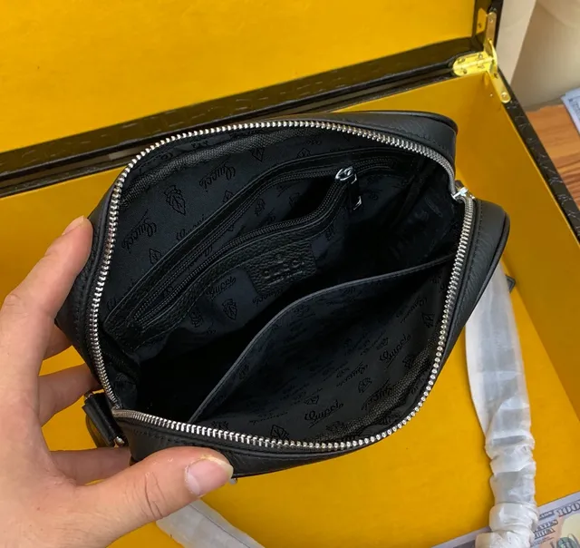 Gucci Ophidia GG Beige Black Monogram Canvas Web Stripe Accent Messenger Bag 2