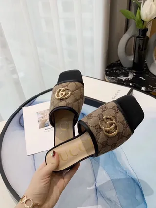 Gucci Ophidia GG Monogram Canvas Interlocking G Buckle Slippers 3