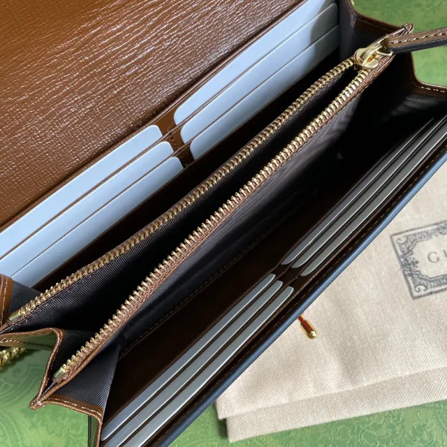 Gucci Ophidia GG Supreme Canvas Web Stripe Long Wallet 3