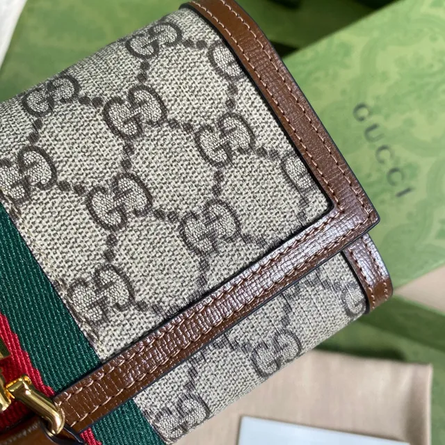 Gucci Ophidia GG Supreme Canvas Web Stripe Long Wallet 5