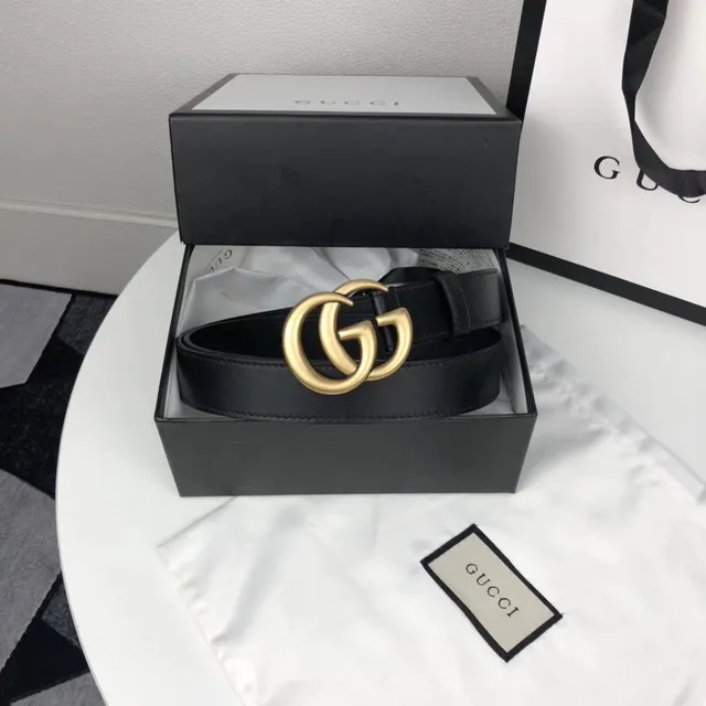 Gucci Ophidia Interlocking G Black Leather Belt 3