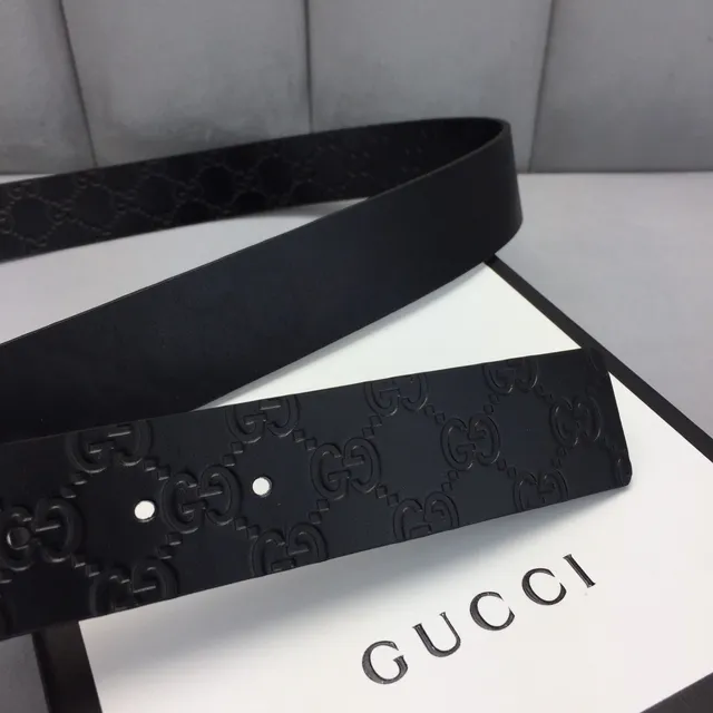 Gucci Ophidia Interlocking G إبزة ذهبية حزام جلد أسود 7