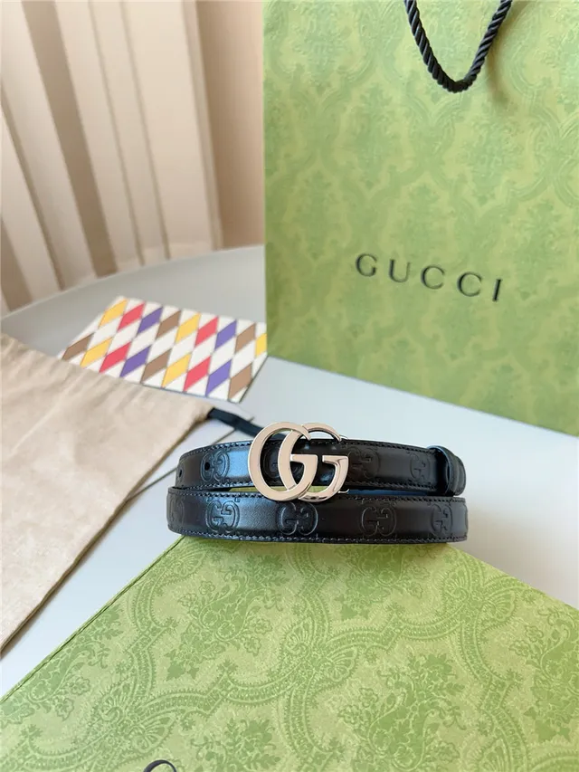 Gucci Ophidia Red Embossed GG Leather Belt 13