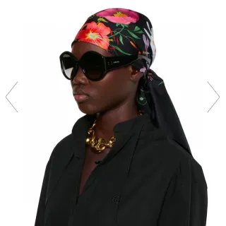 Gucci Oversized Round Black Sunglasses