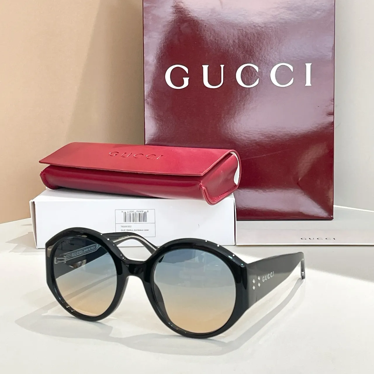 Gucci Oversized Round Black Sunglasses 5