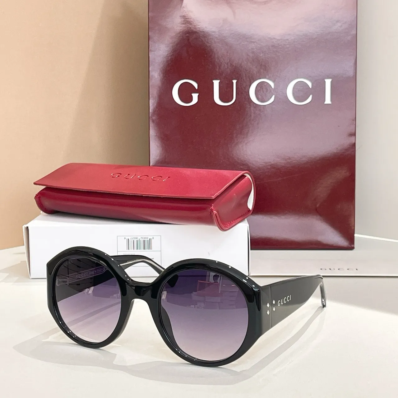 Gucci Oversized Round Black Sunglasses 6