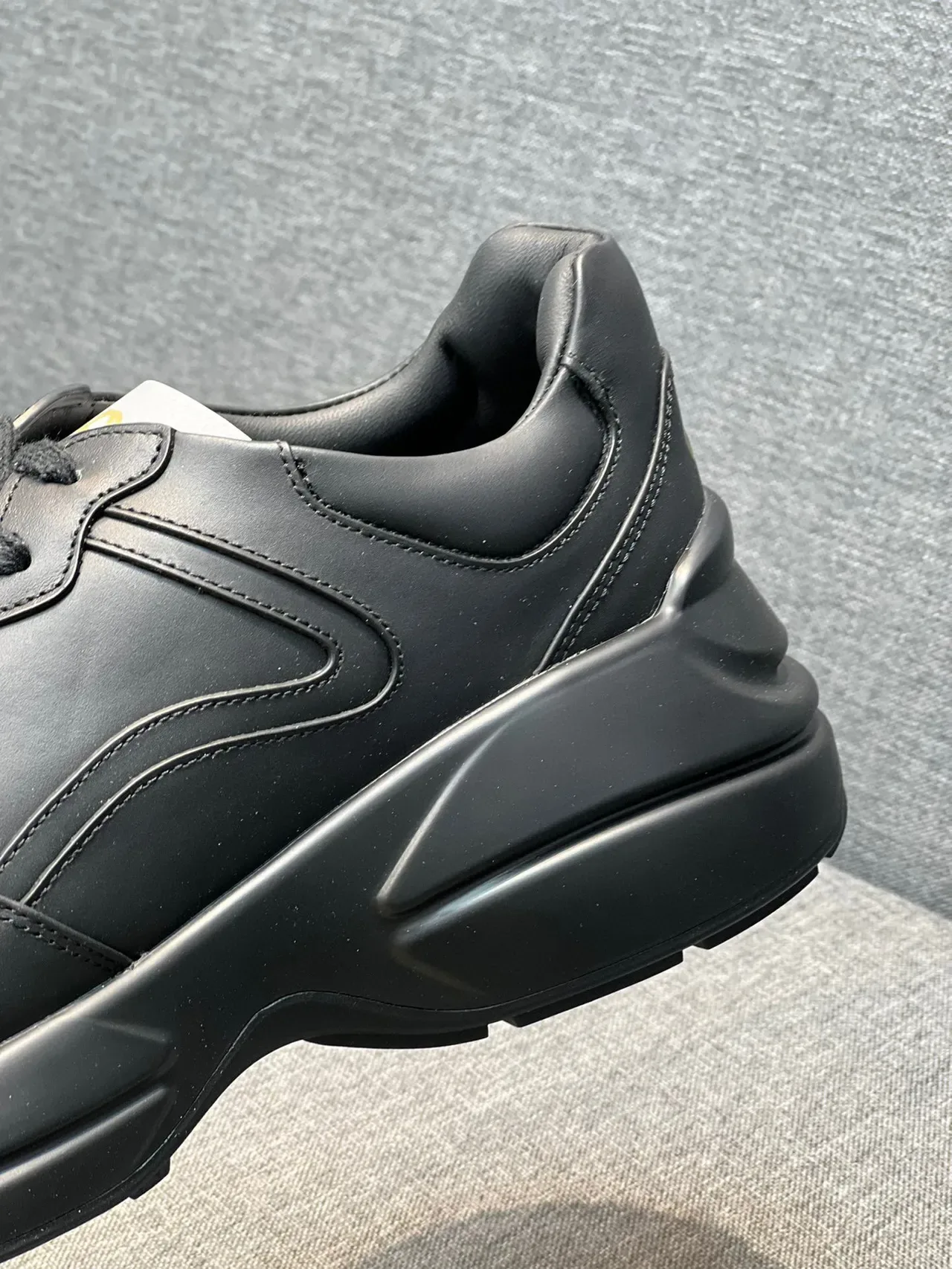 Gucci Rhyton Black Leather Chunky Sneakers 8