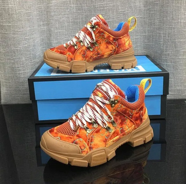 Gucci Rhyton Floral-Print Embellished Strap Chunky Sneakers 3