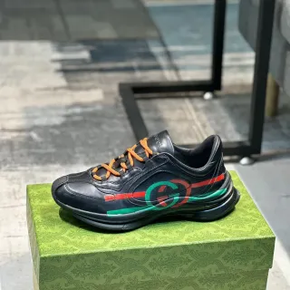 Gucci Screener Black Orange Red Green Lifestyle Sneakers